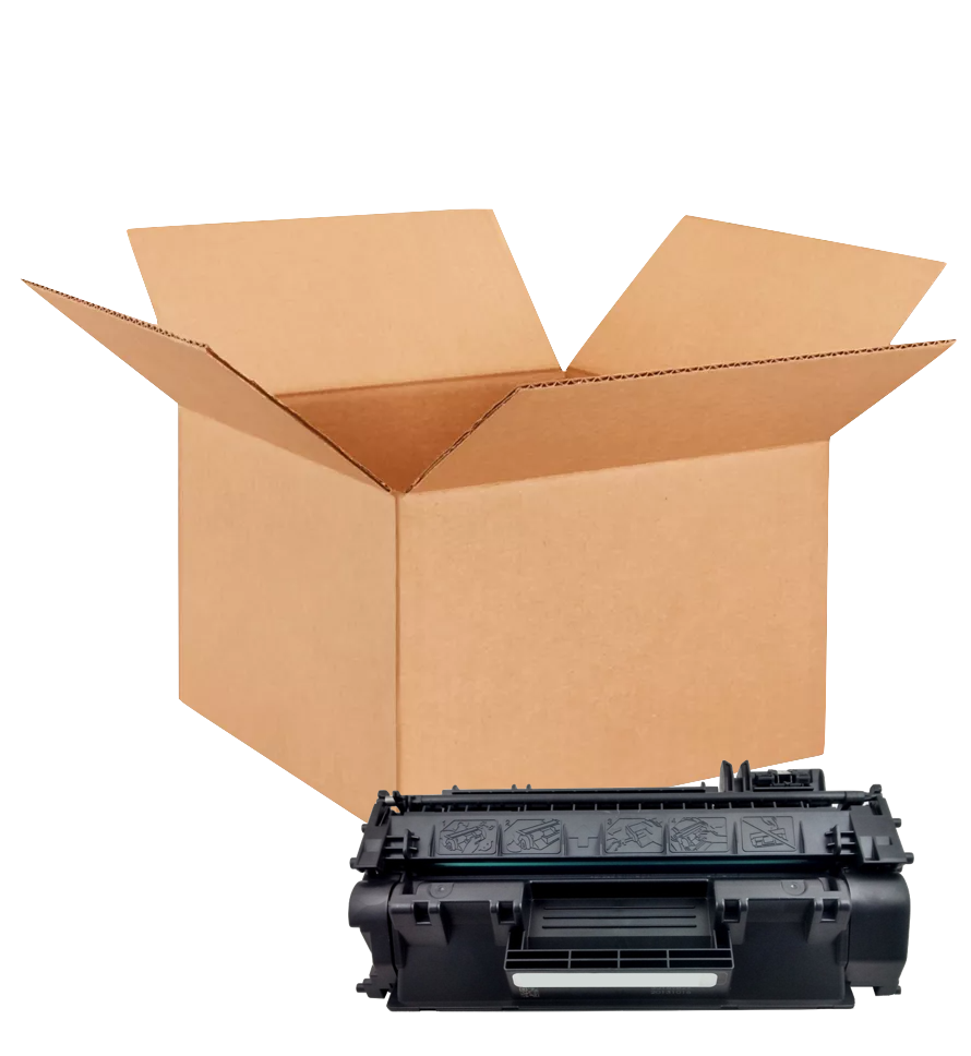 HP 05A New OEM Black Toner Cartridge Placed in Brown Box, CE505A