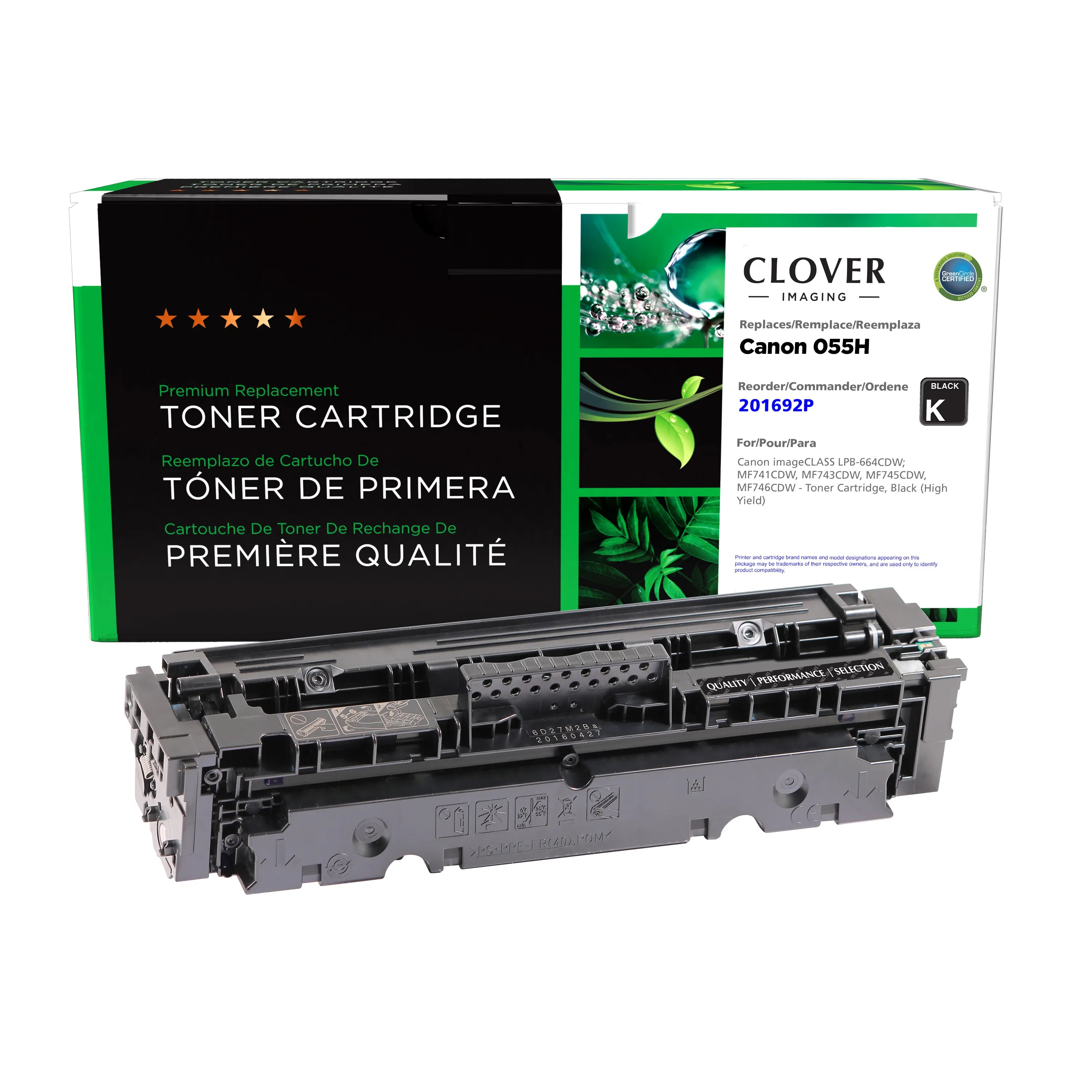 Canon MF741CDW, MF743CDW Remanufactured High Yield Black Toner Cartridge, 055HBK (3020C001)