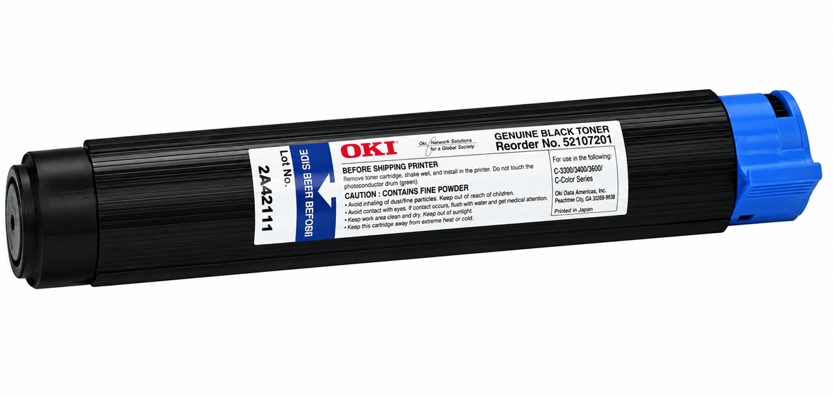 Okidata 400E/410E/600E/610E Black Toner Cartridge, 52107201
