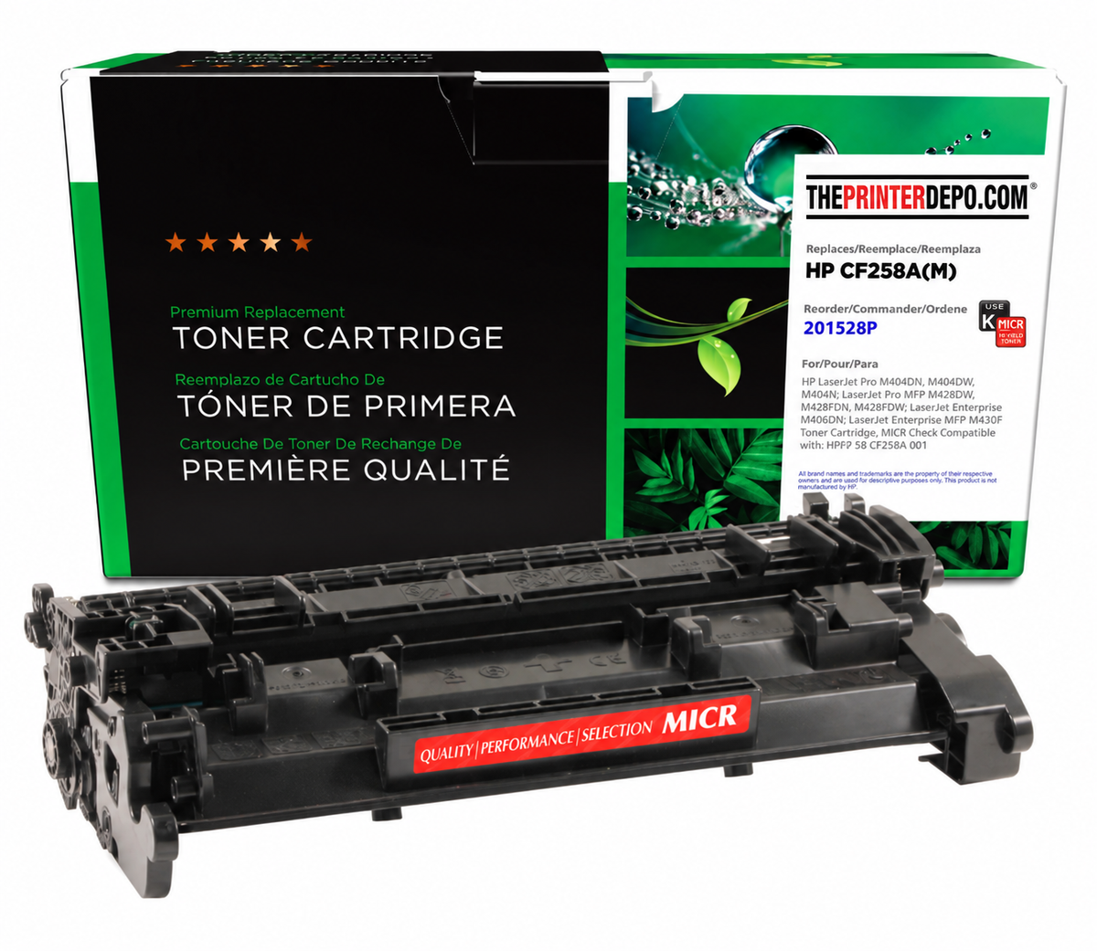 HP 58A CF258A MICR Toner Cartridge 201528P for M404 M406 M428 M430