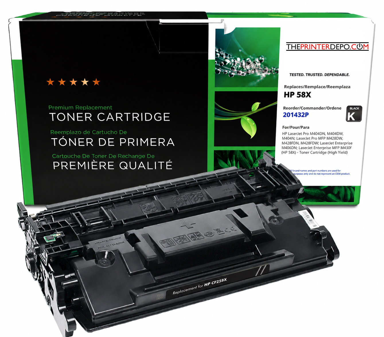 HP LaserJet M404N M404DN M404DW M406DN M428FDN M428FDW E42540F M430F Remanufactured High Yield toner 58X