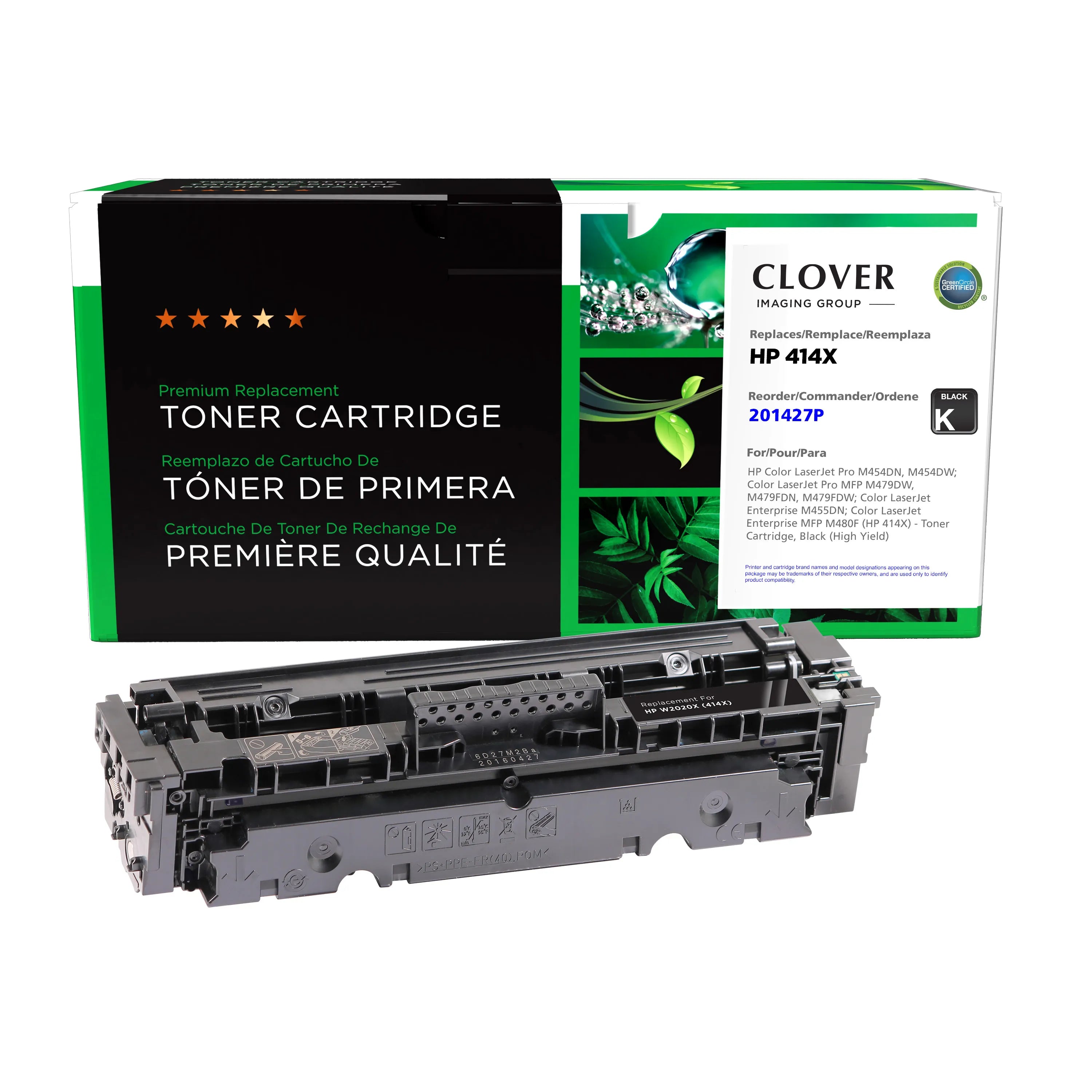 HP 414X Remanufactured High Yield Black Toner Cartridge, W2020X