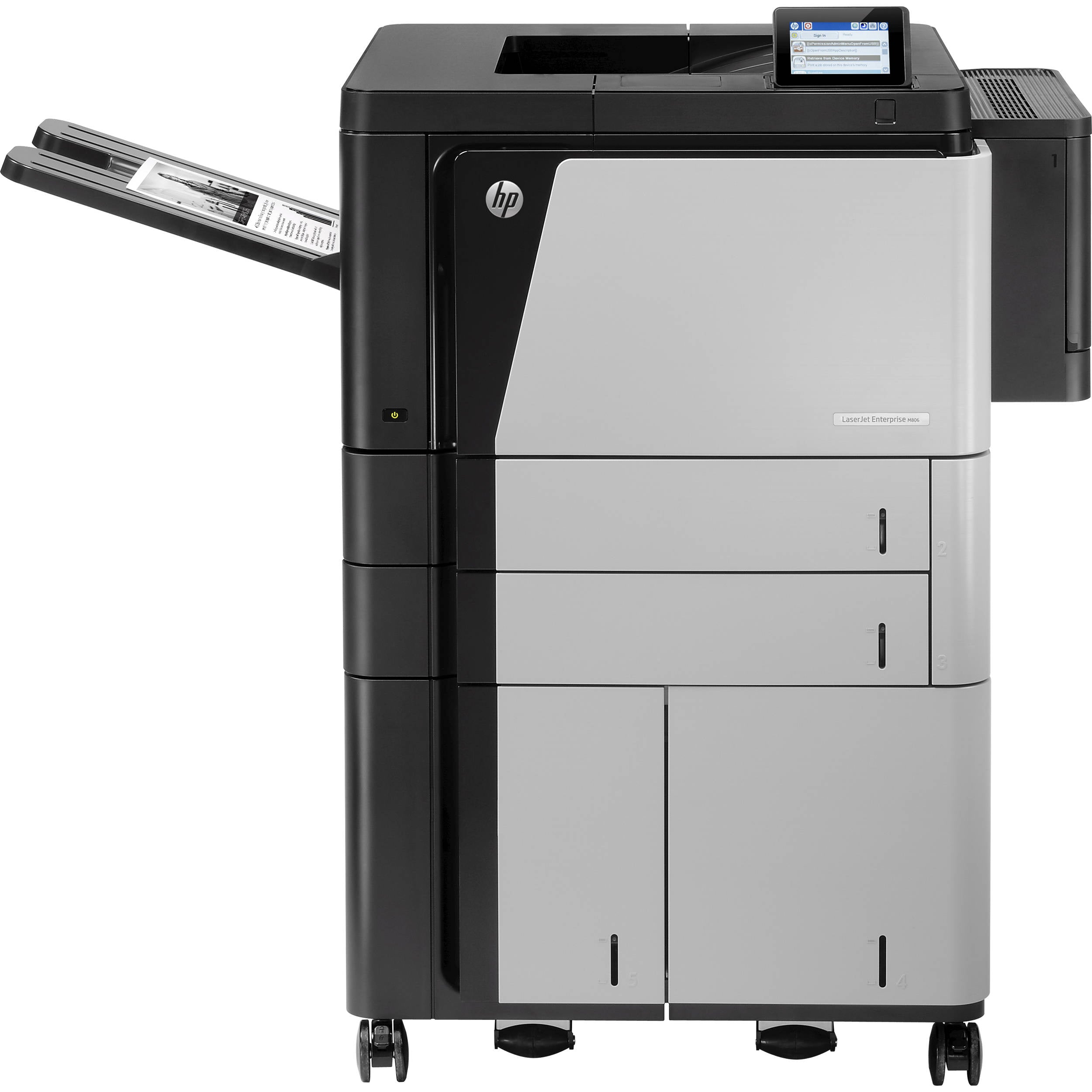 HP M806X+ Black & White (MICR Bundle) Printer, D7P69A