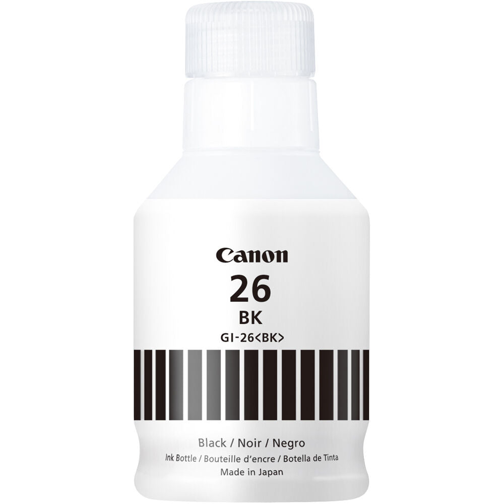 Canon GI-26BK Compatible Pigment Black 170 ML Inkjet Bottle, 4409C001