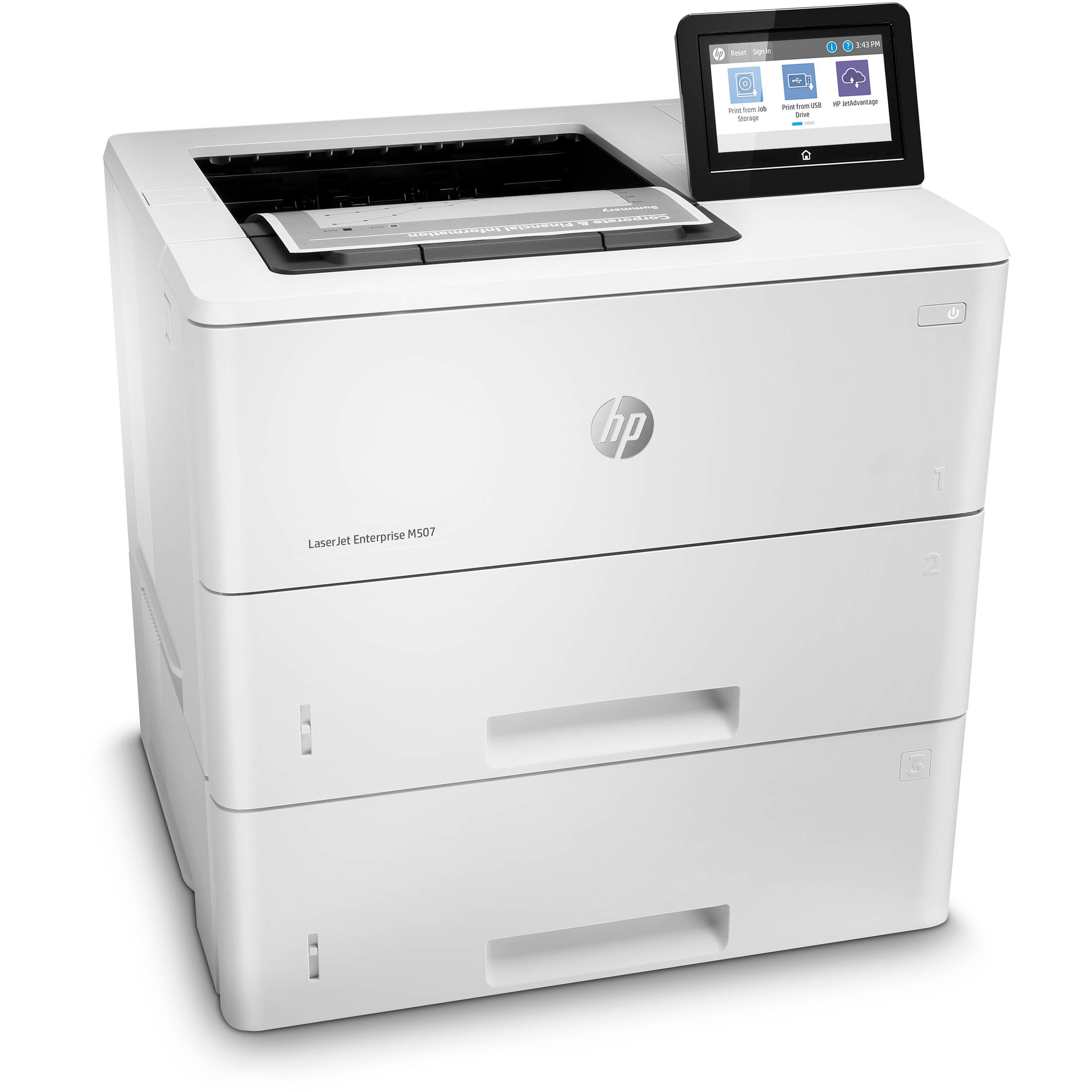 HP LaserJet Enterprise M507x Monochrome Refurbished, 1PV88A