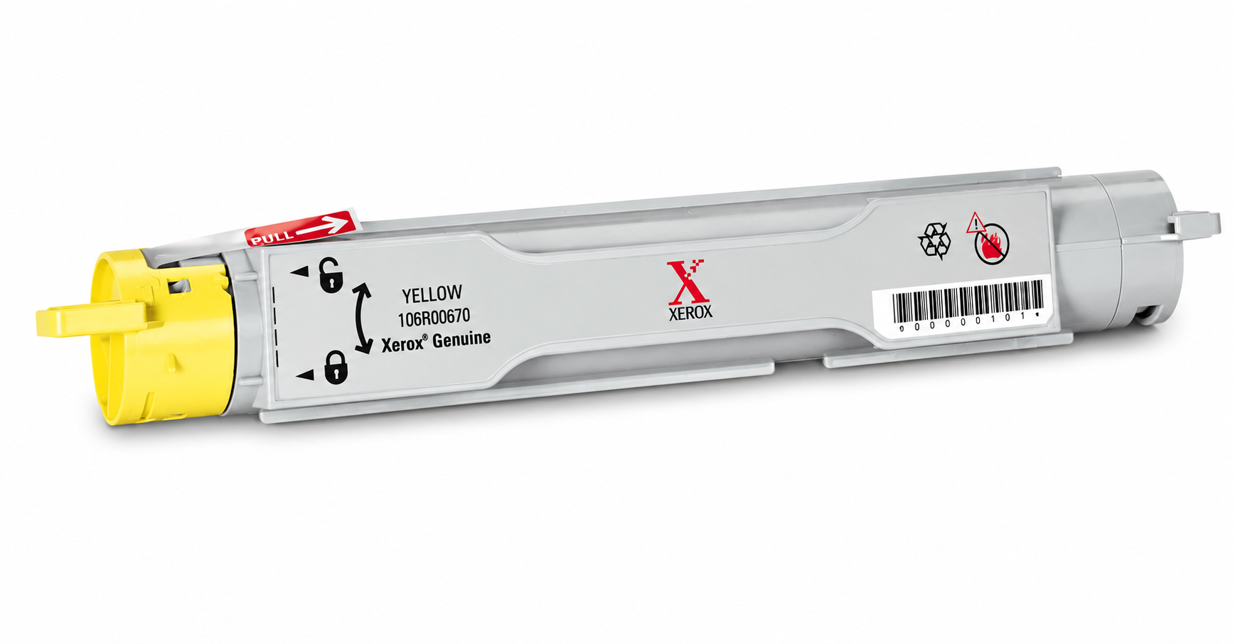 Xerox Phaser 6250 Standard Capacity Yellow Toner Cartridge, 106R670