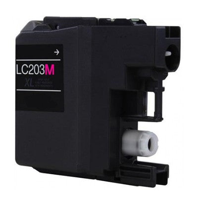 Brother LC203 XL Compatible InkJet Cartridge Magenta 550 High Yield, LC203MXL