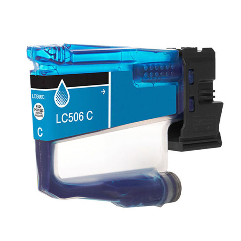 Brother LC506 Compatible Cyan 900 Yield Inkjet Cartridge, LC506C