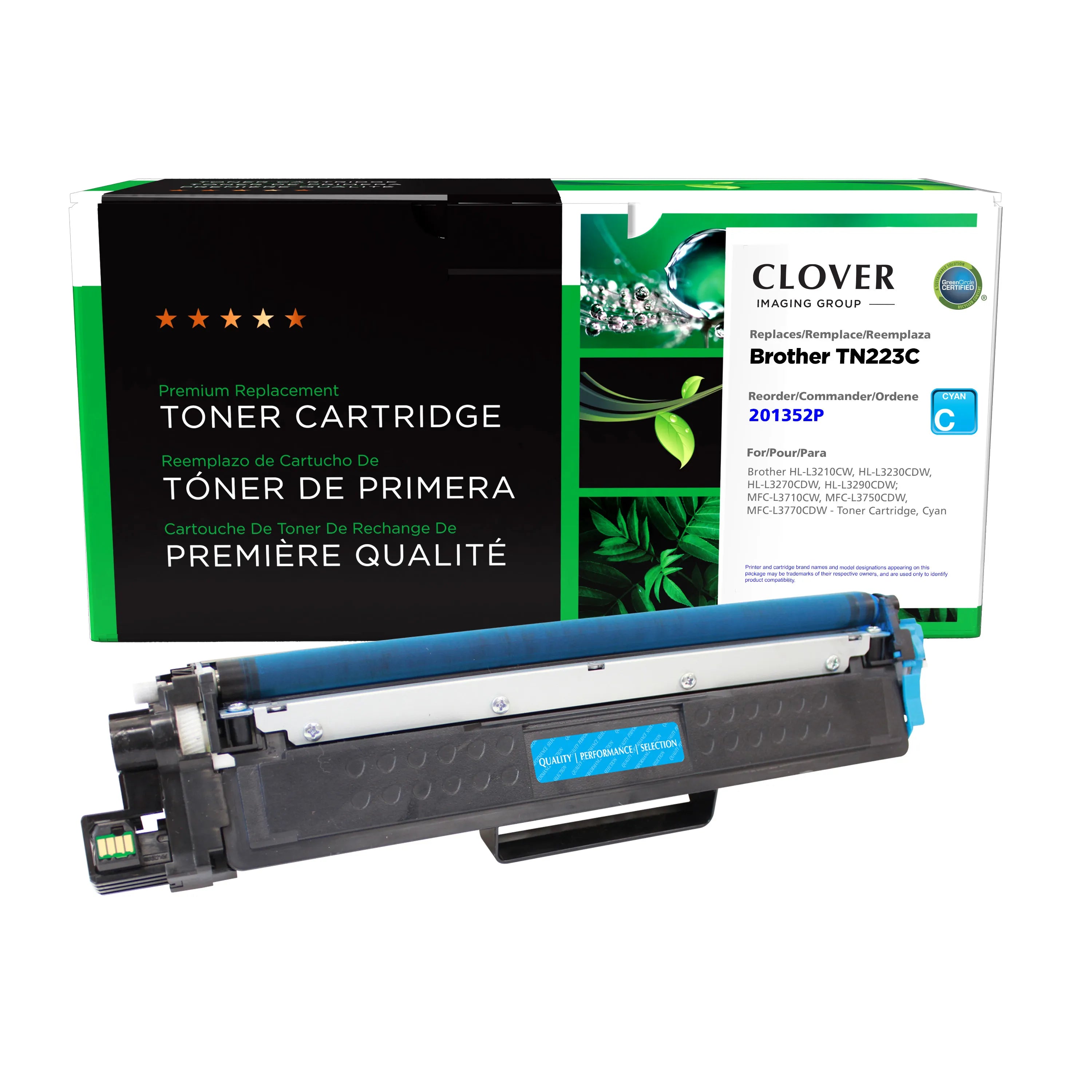 Brother HL-L3210CW, HL-L3230CDW Remanufactured Cyan Toner Cartridge, TN223C