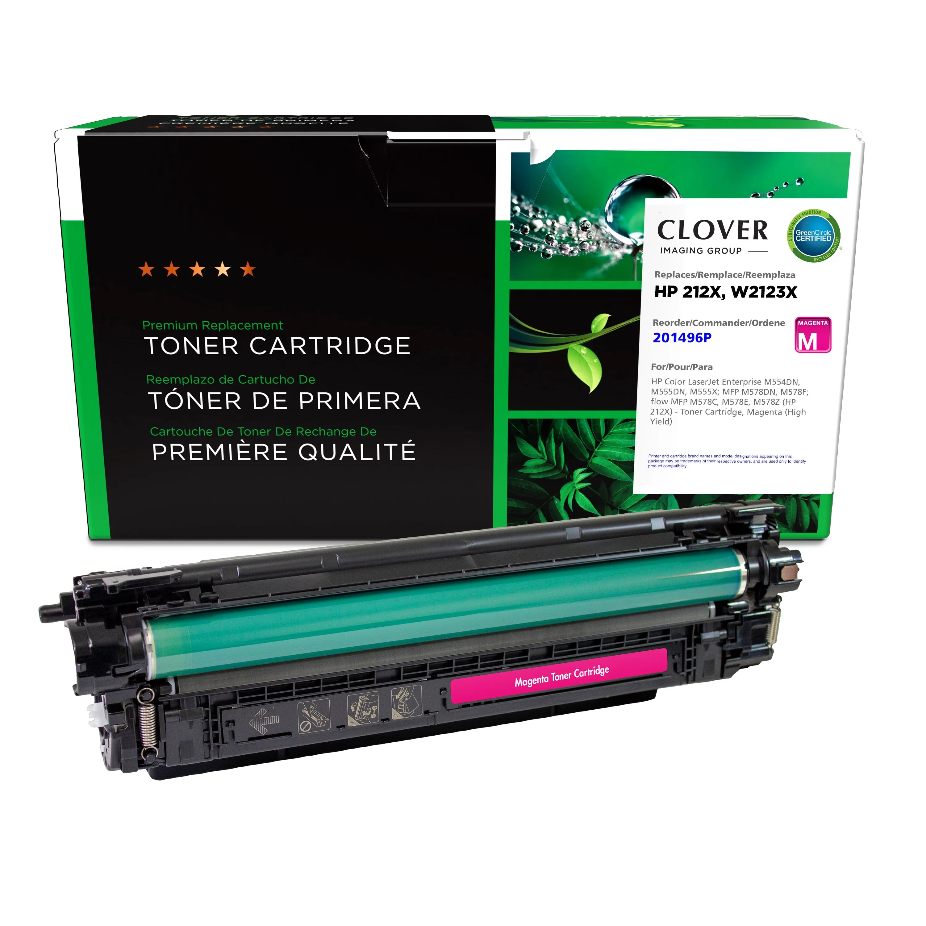 HP 212X Remanufactured High Yield Magenta Toner Cartridge, W2123X