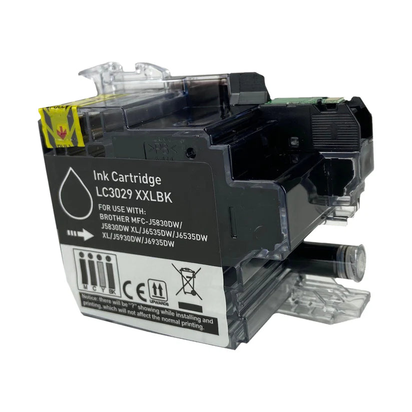 Brother J5830/J5930 Compatible InkJet Cartridge Black 3K Super High Yield, LC3029BK