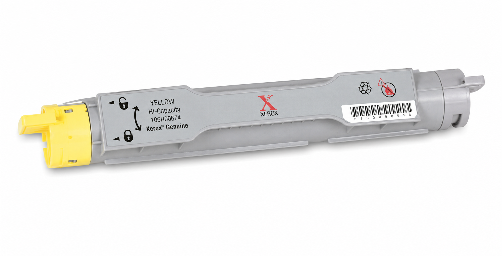 Xerox Phaser 6250 High Capacity Yellow Laser Toner Cartridge, 106R674