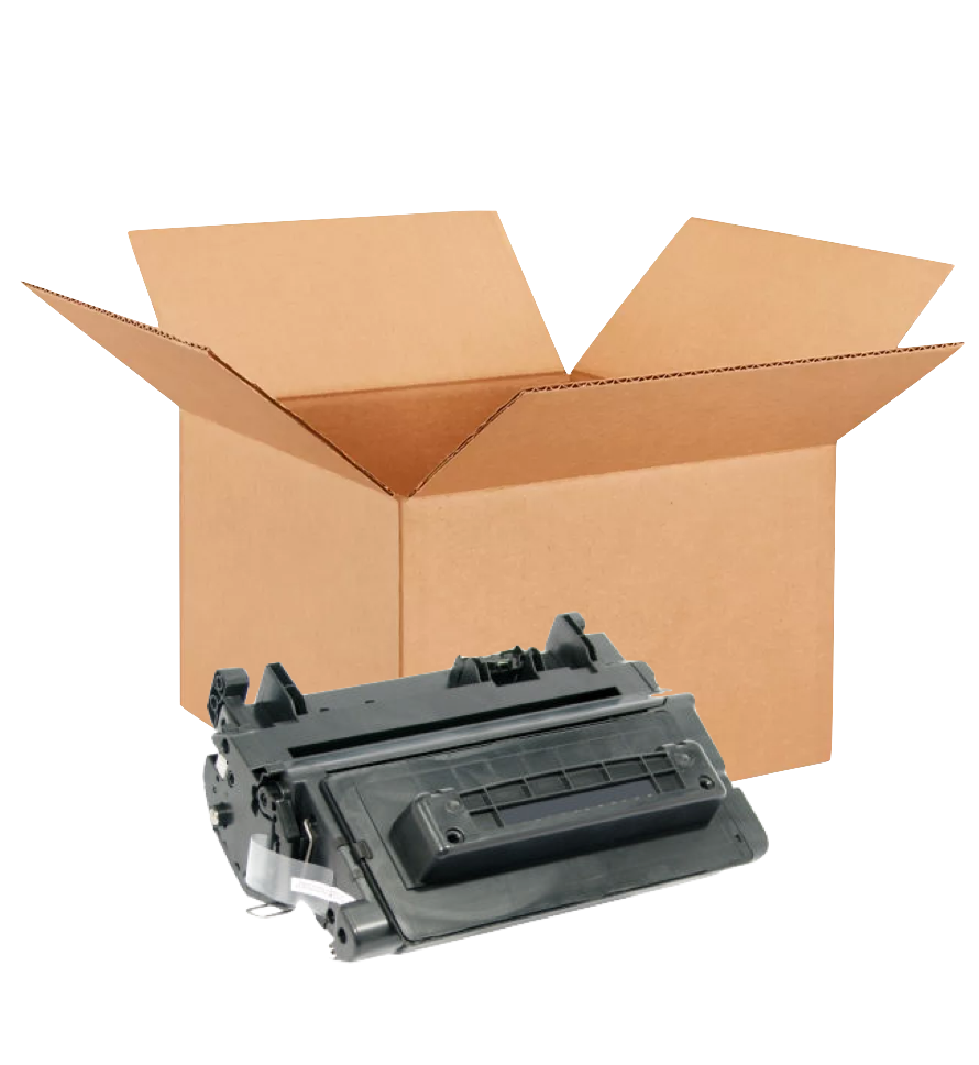 HP 64A New OEM Black Toner Cartridge Placed in Brown Box, CC364A