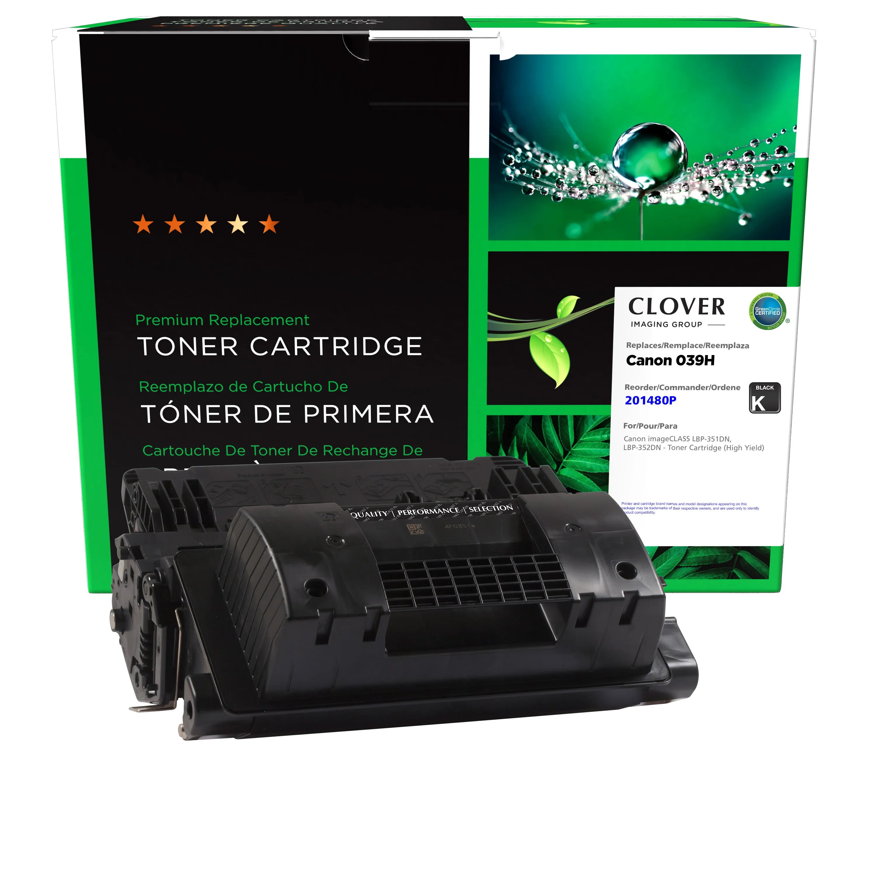 Canon 039H Remanufactured High Yield Toner Cartridge, 0288C001