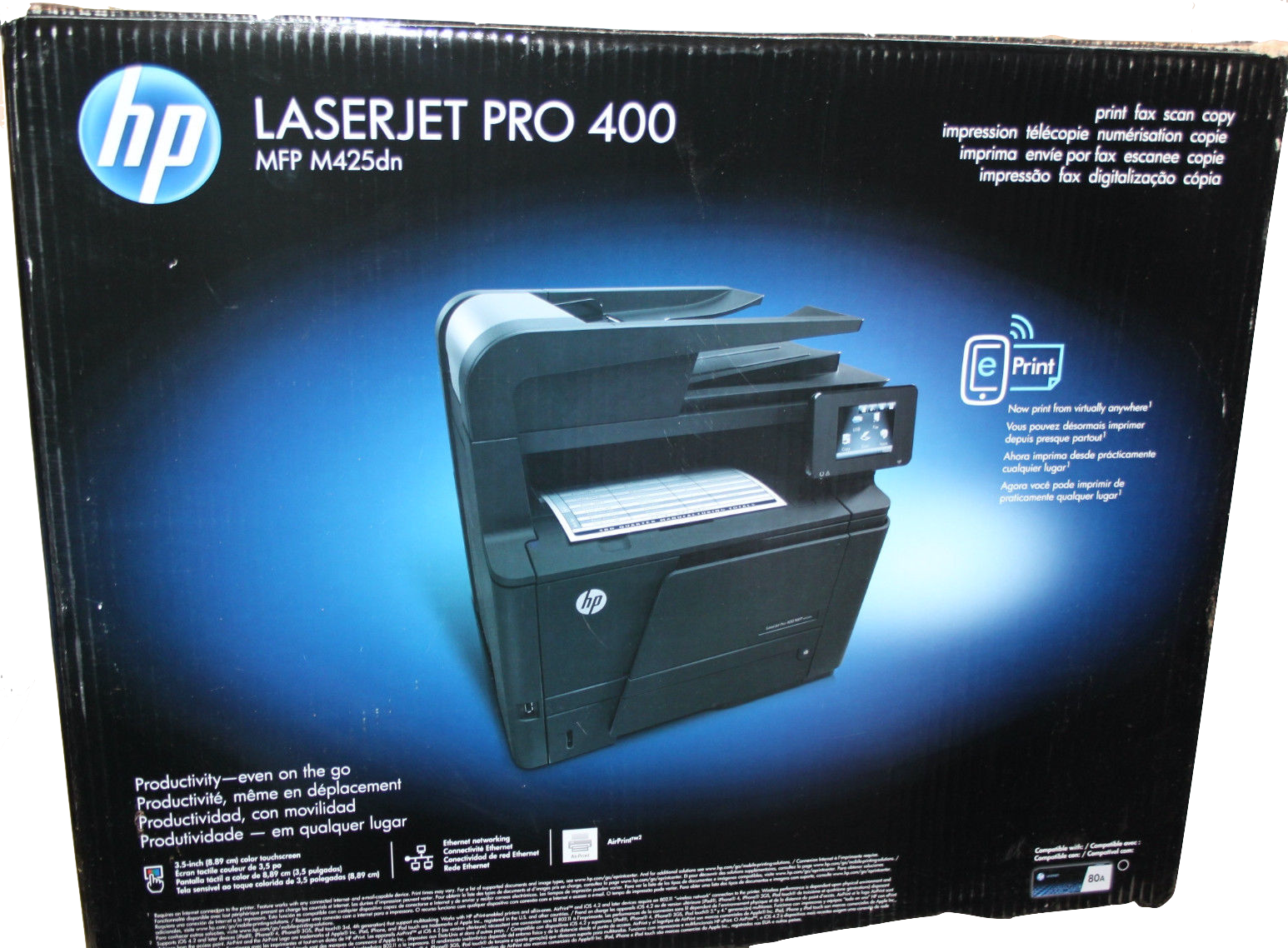 HP LaserJet Pro 400 M425dn NEW Multifunction Printer, CF286A
