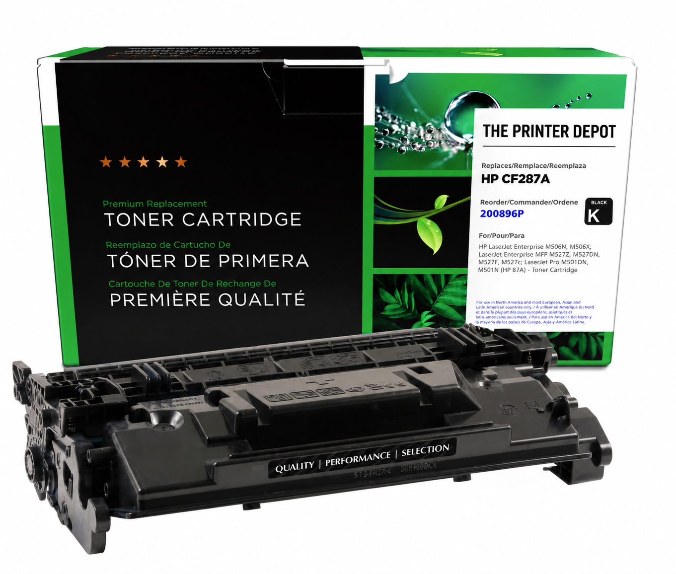 HP LaserJet M501 M506 M527 & E50045 Toner Cartridge HP 87A CF287A