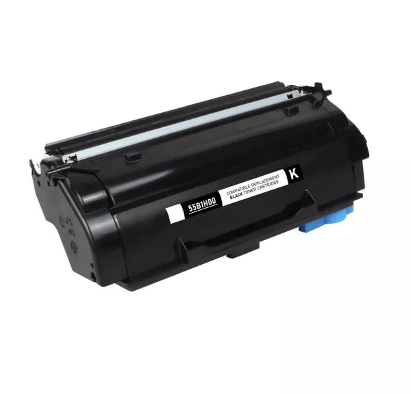 Lexmark 551H Compatible Toner Cartridge Black 15K High Yield, 55B1H00