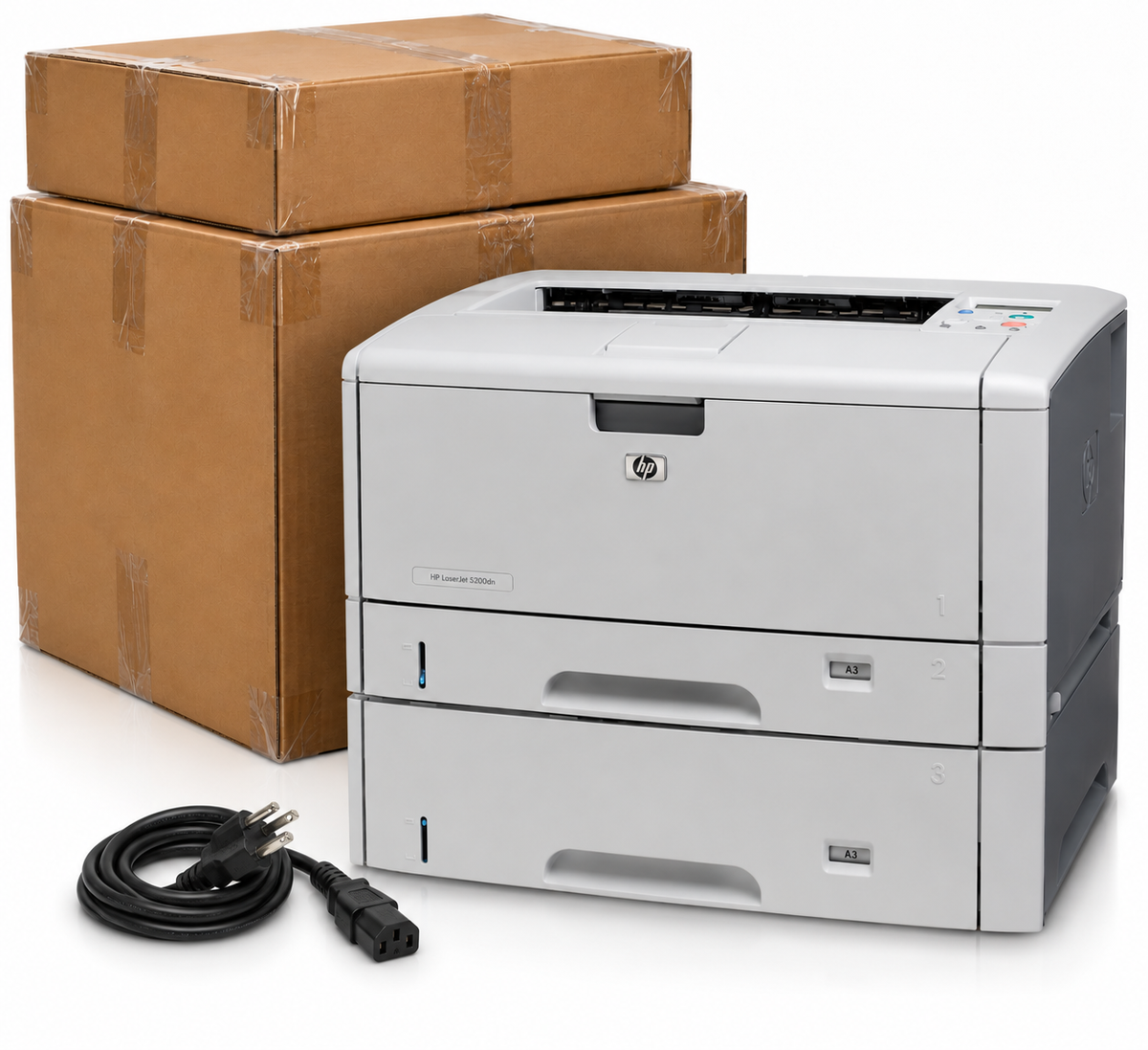 HP LaserJet 5200DTN Q7546A 11x17 Monochrome Printer Duplex Network + 500-Sheet Tray