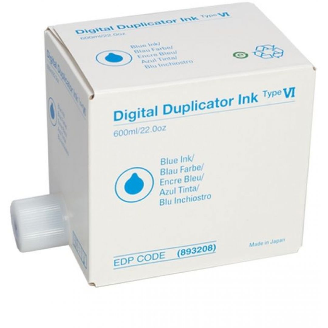 Ricoh JP4500 Ink Type VI Blue Ink, 893208