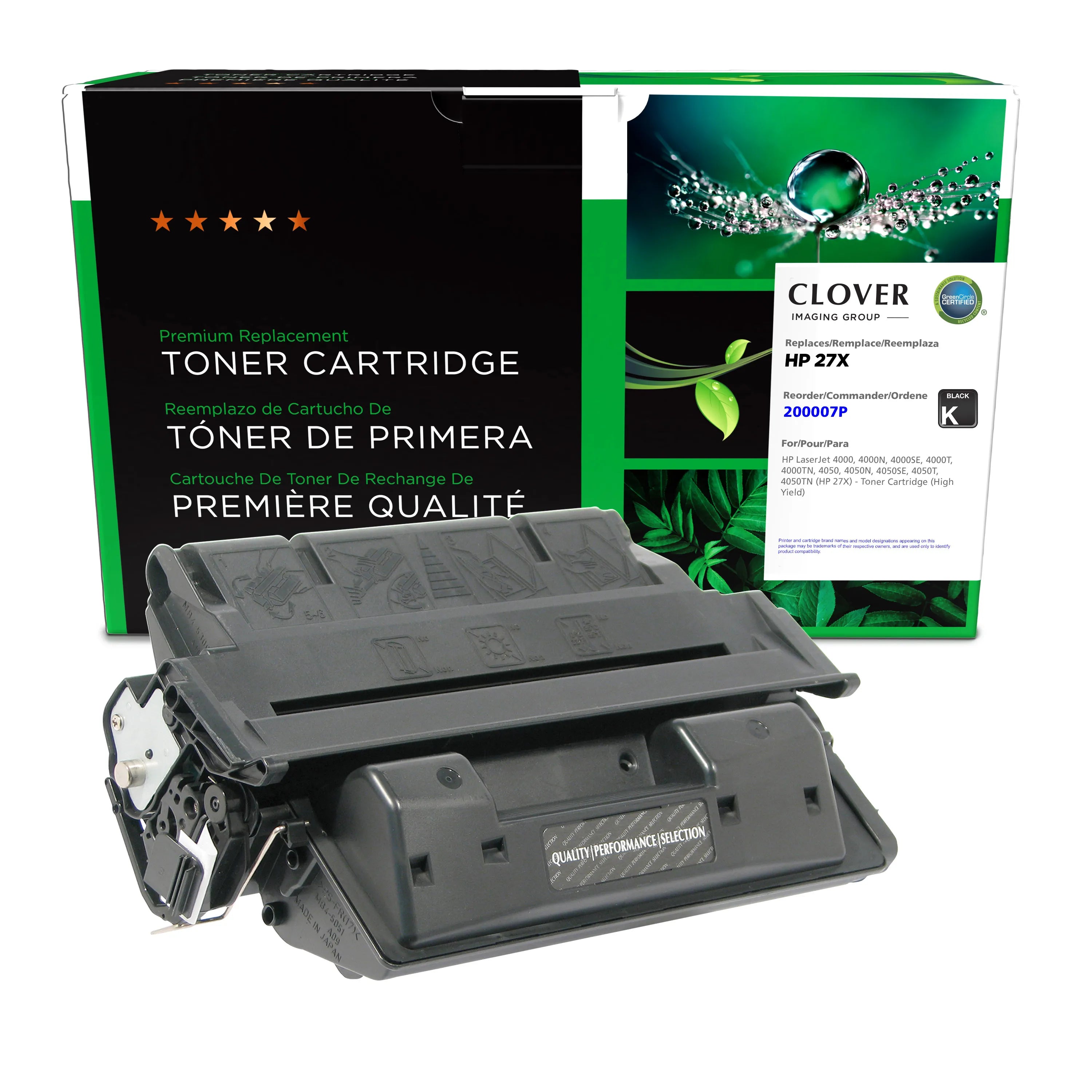 HP 27X Remanufactured High Yield Toner Cartridge, C4127X