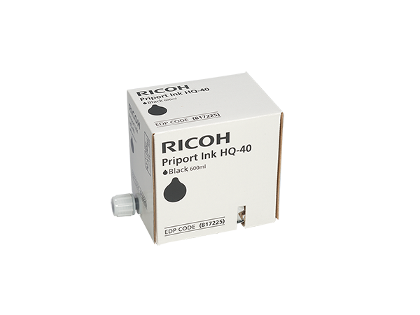 Ricoh DD4450/DX4545/JP4500 HQ40 Black Ink Cartridge, 817225