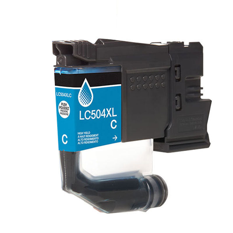 Brother LC504XL Compatible Cyan 1000 High Yield Yield Inkjet Cartridge, LC504XLC