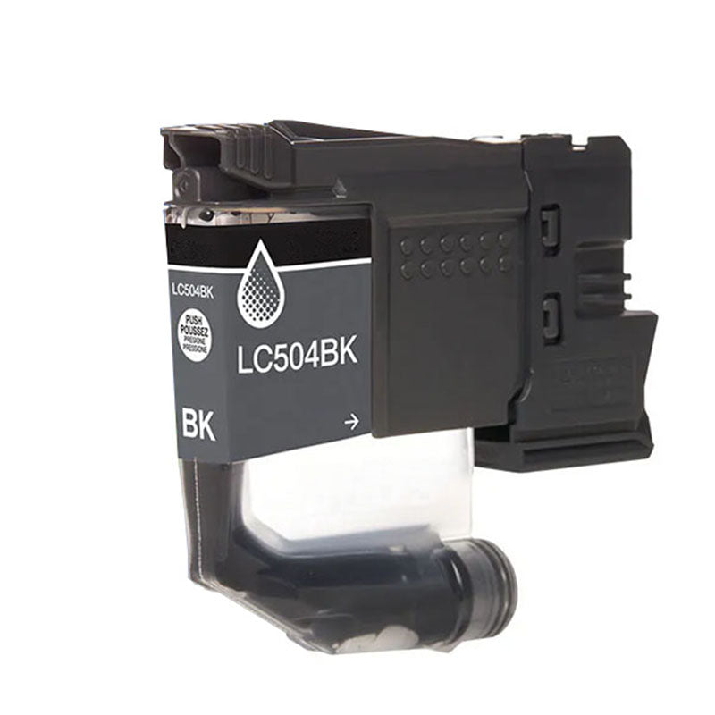 Brother LC504 Compatible Black 600 Yield Inkjet Cartridge, LC504BK