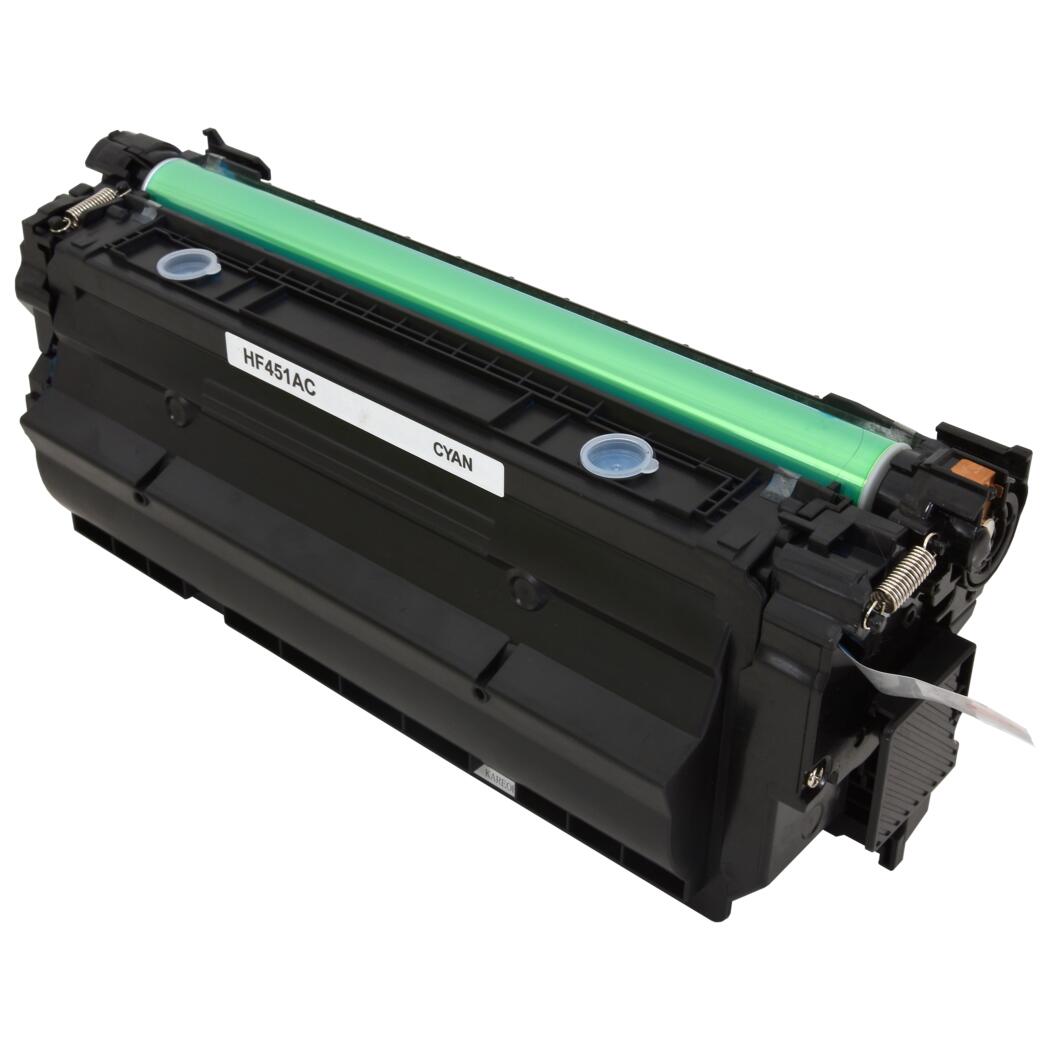 HP 655A Compatible Cyan 10.5K Yield Toner Cartridge, CF451A