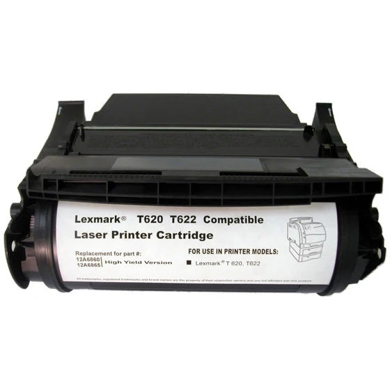 Lexmark T620 / T622 MICR Compatible Toner Cartridge Black 30K High Yield, 12A6865