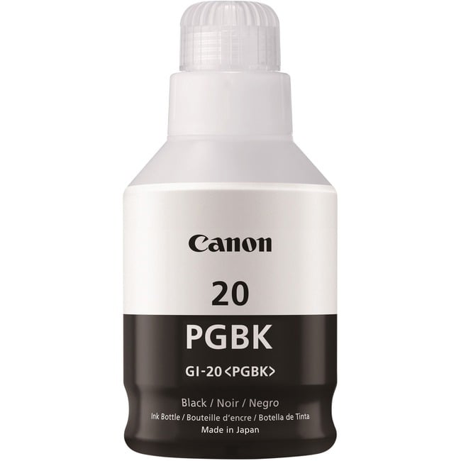 Canon GI-20BK Compatible Black 170ml InkJet Bottle, 3383C001