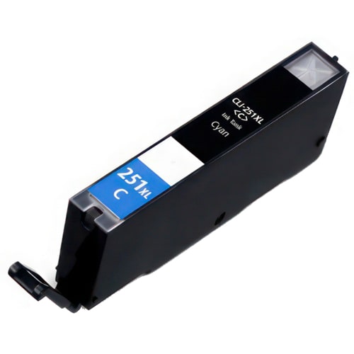 Canon CLI-251XLC Compatible Cyan 660 High Yield InkJet Cartridge, 6449B001