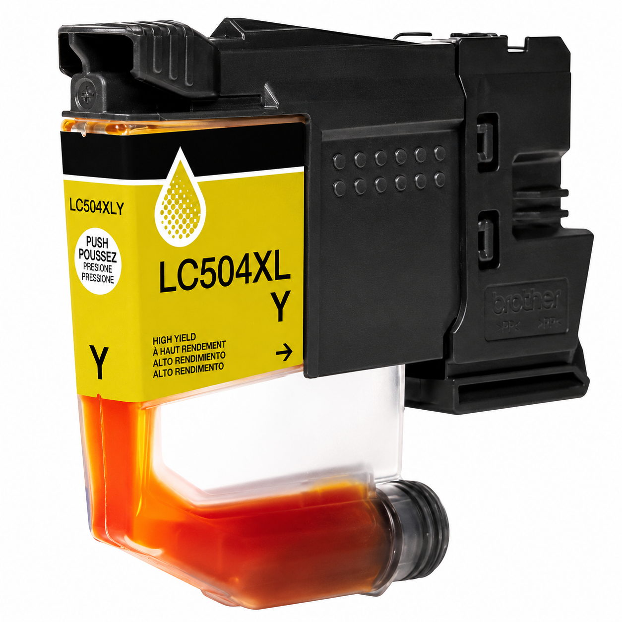 Brother LC504XL Compatible Yellow 1000 High Yield Yield Inkjet Cartridge, LC504XLY