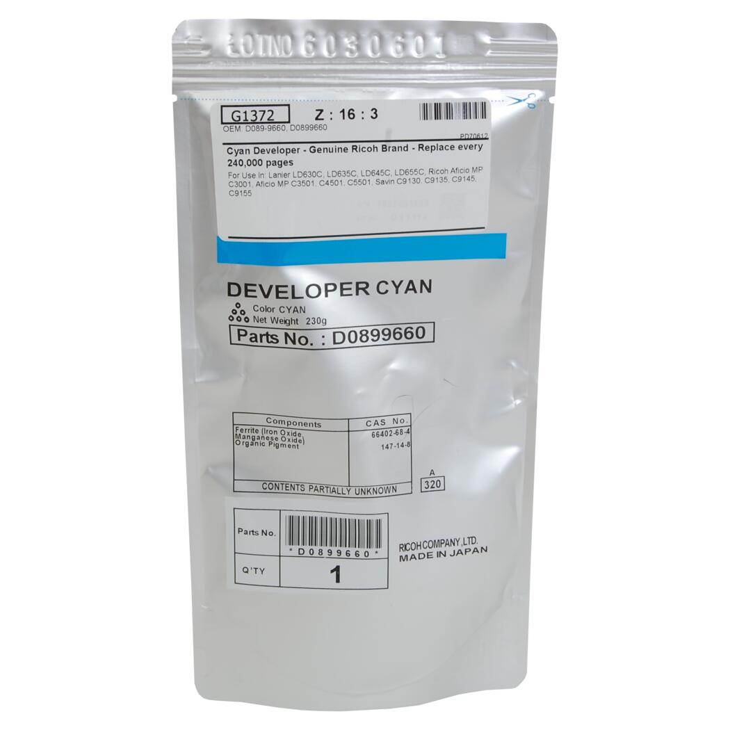 Ricoh MP C3001/3501/4501 Cyan Developer, D0899660