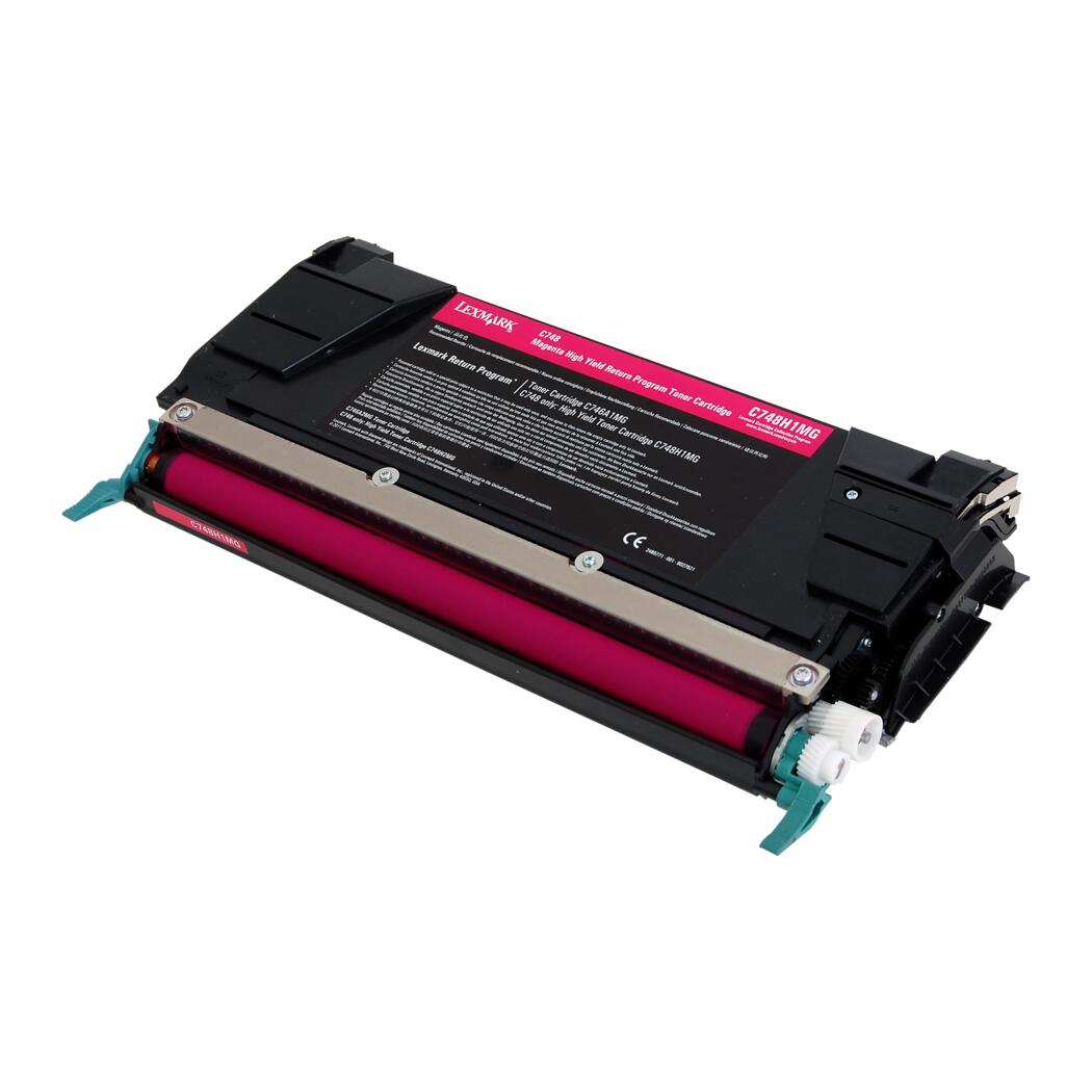 Lexmark Remanufactured Magenta 10K High Yield Toner Cartridge, C748H1MG