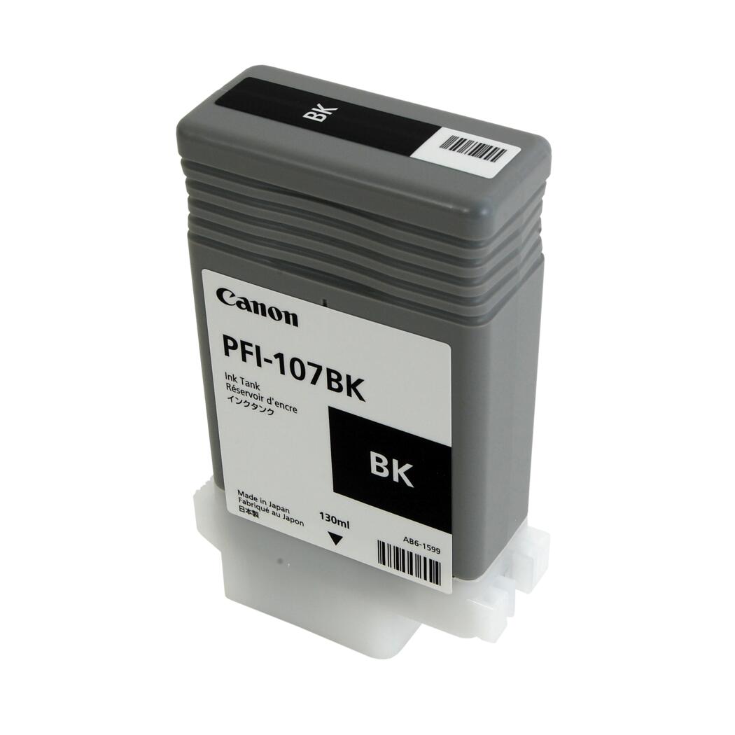 Canon PFI-107BK Compatible Black 130ml InkJet Cartridge, 6705B001