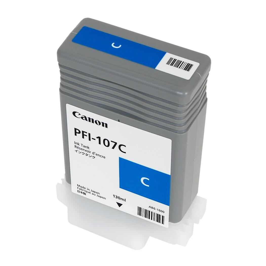 Canon PFI-107C Compatible Cyan 130ml InkJet Cartridge, 6706B001