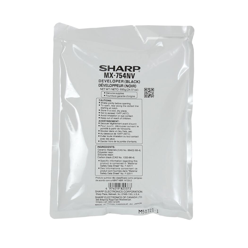 Sharp MX-M654N/M754N Black Developer, MX754NV