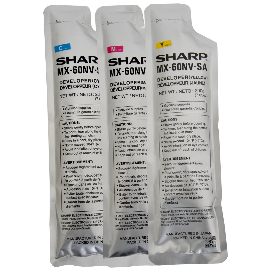 Sharp MX-2630N/MX-3050N Tri-Color Developer Kit, MX61NVSA