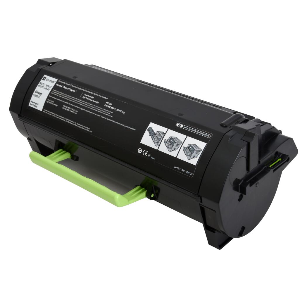 Lexmark 511 Compatible Toner Cartridge Black 6.5K Yield Jumbo, 51B1000