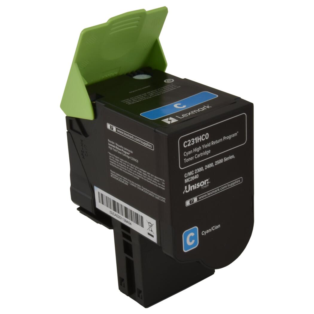 Lexmark Remanufactured Cyan 2.3K High Yield Toner Cartridge, C231HC0