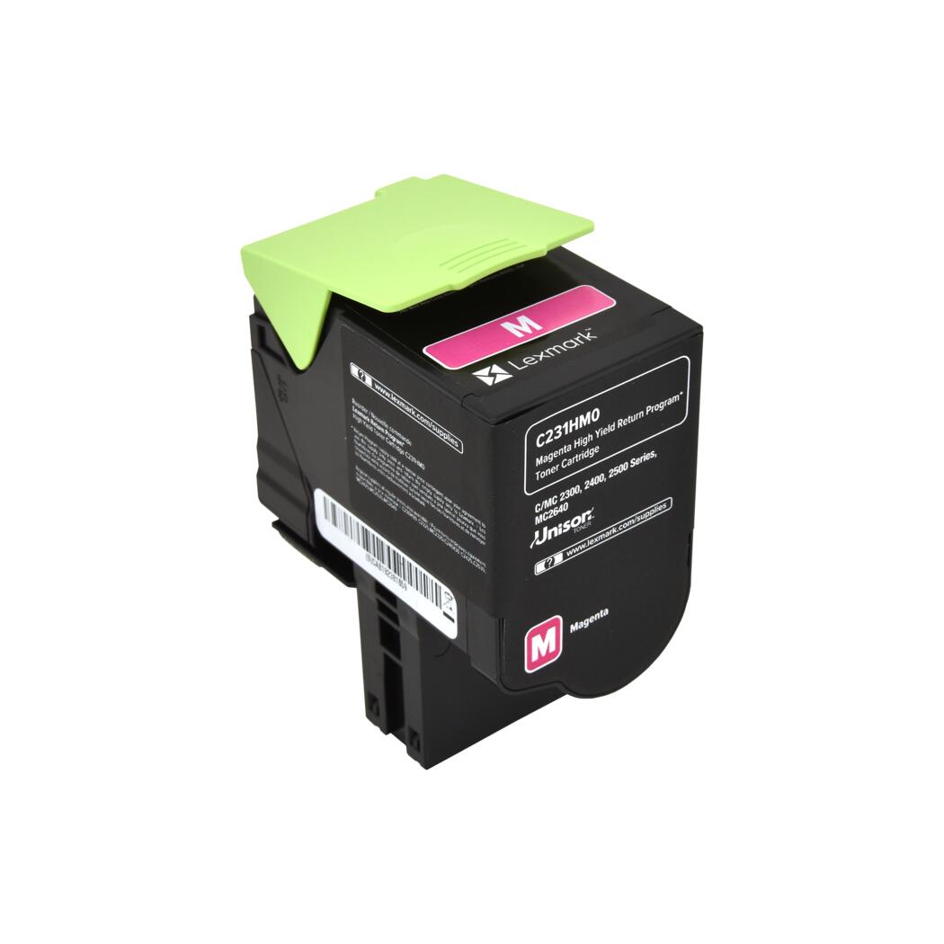 Lexmark Remanufactured Magenta 2.3K High Yield Toner Cartridge, C231HM0