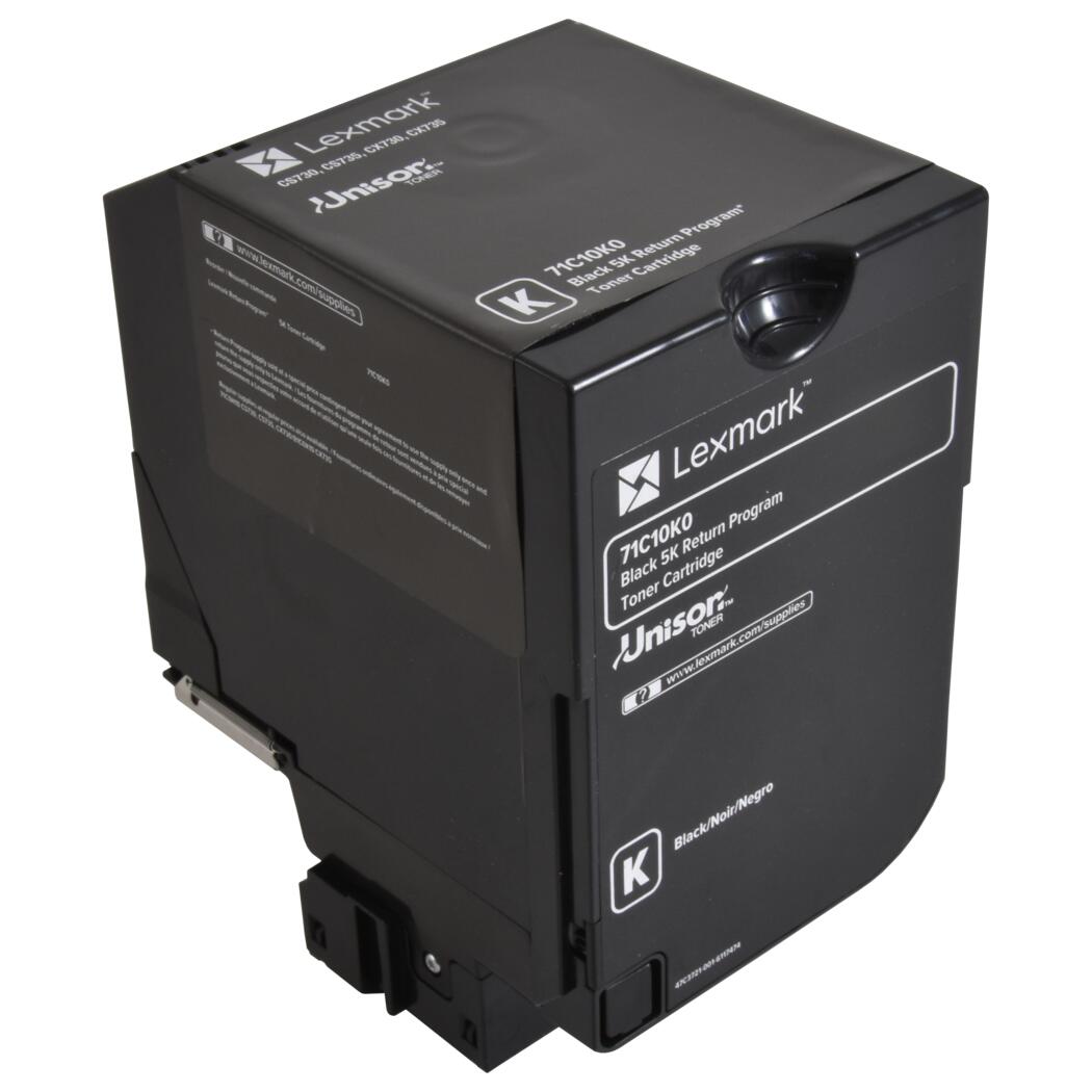 Lexmark Remanufactured Black 5K Yield Toner Cartridge, 71C10K0