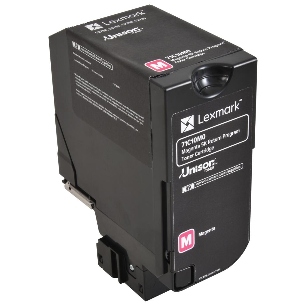 Lexmark Remanufactured Magenta 5K Yield Toner Cartridge, 71C10M0