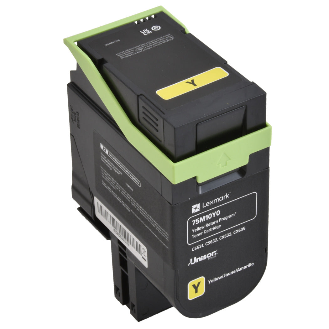 Lexmark Remanufactured Yellow 2K Yield Toner Cartridge, 75M10Y0