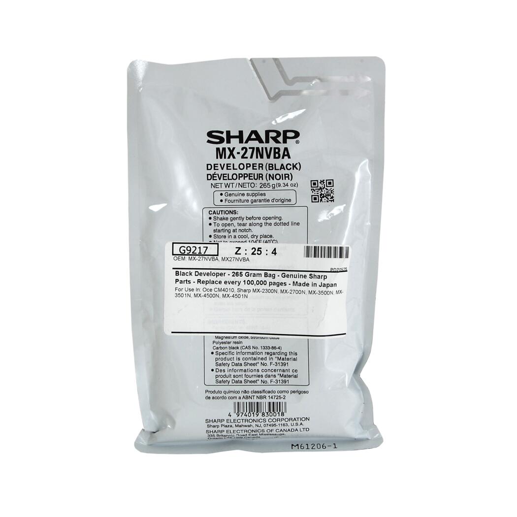 Sharp MX2300N/2700N/3501N Black Developer, MX27NVBA