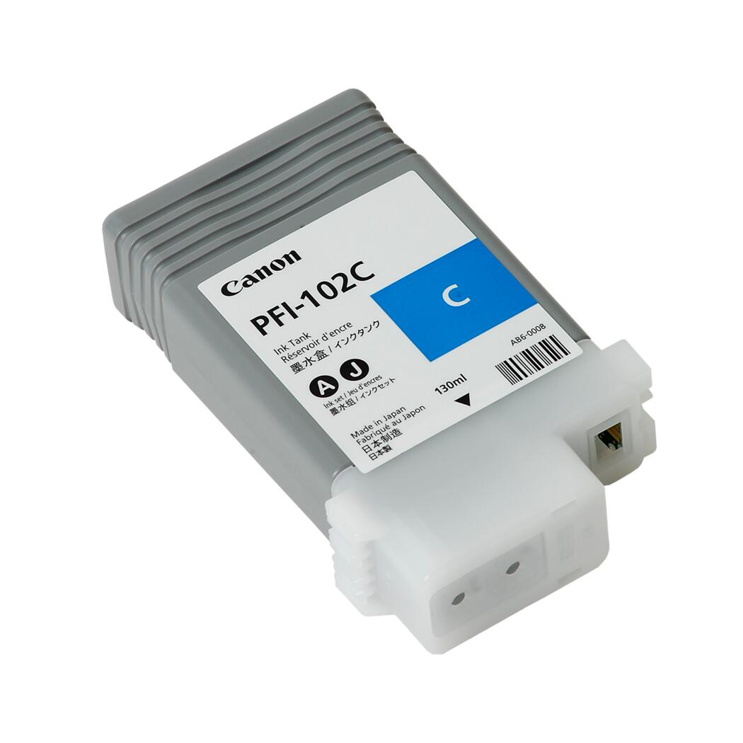 Canon PFI-102C Remanufactured Cyan 130 ML Wide Format Ink, 0896B001