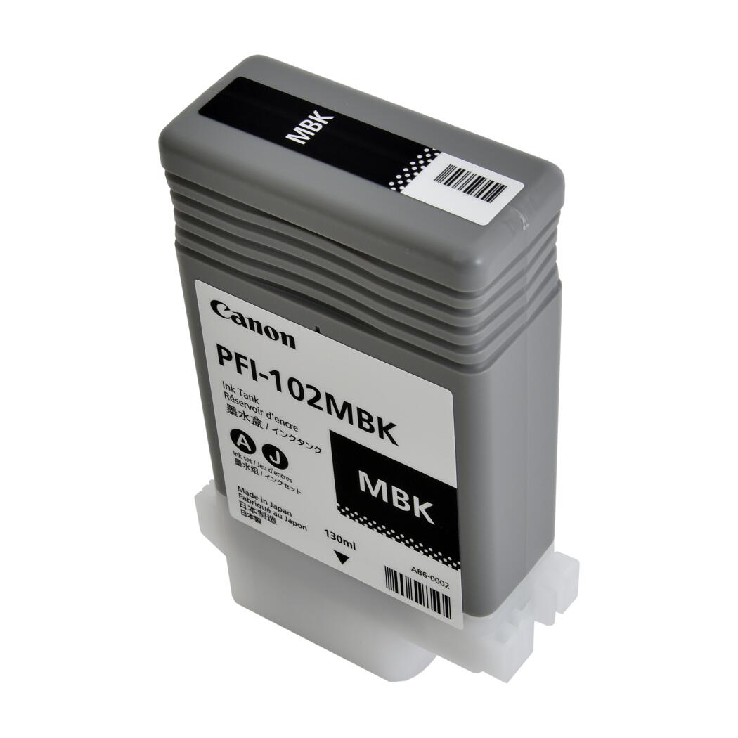 Canon PFI-102MBK 130ML Matte Black Inkjet Cartridge, 0894B001