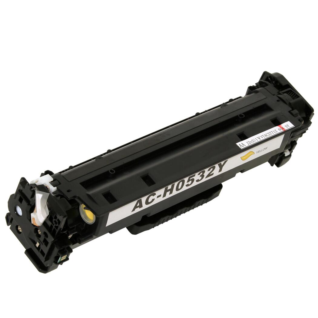HP 304A Remanufactured Yellow 2.8K Yield Toner Cartridge, CC532A