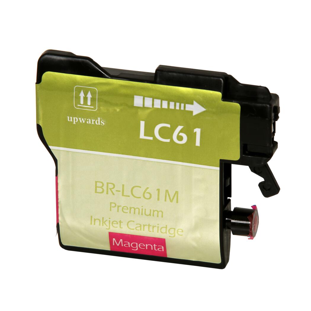 Brother LC61/LC65 Compatible Magenta 1700 High Yield InkJet Cartridge, LC61M/LC65HYM