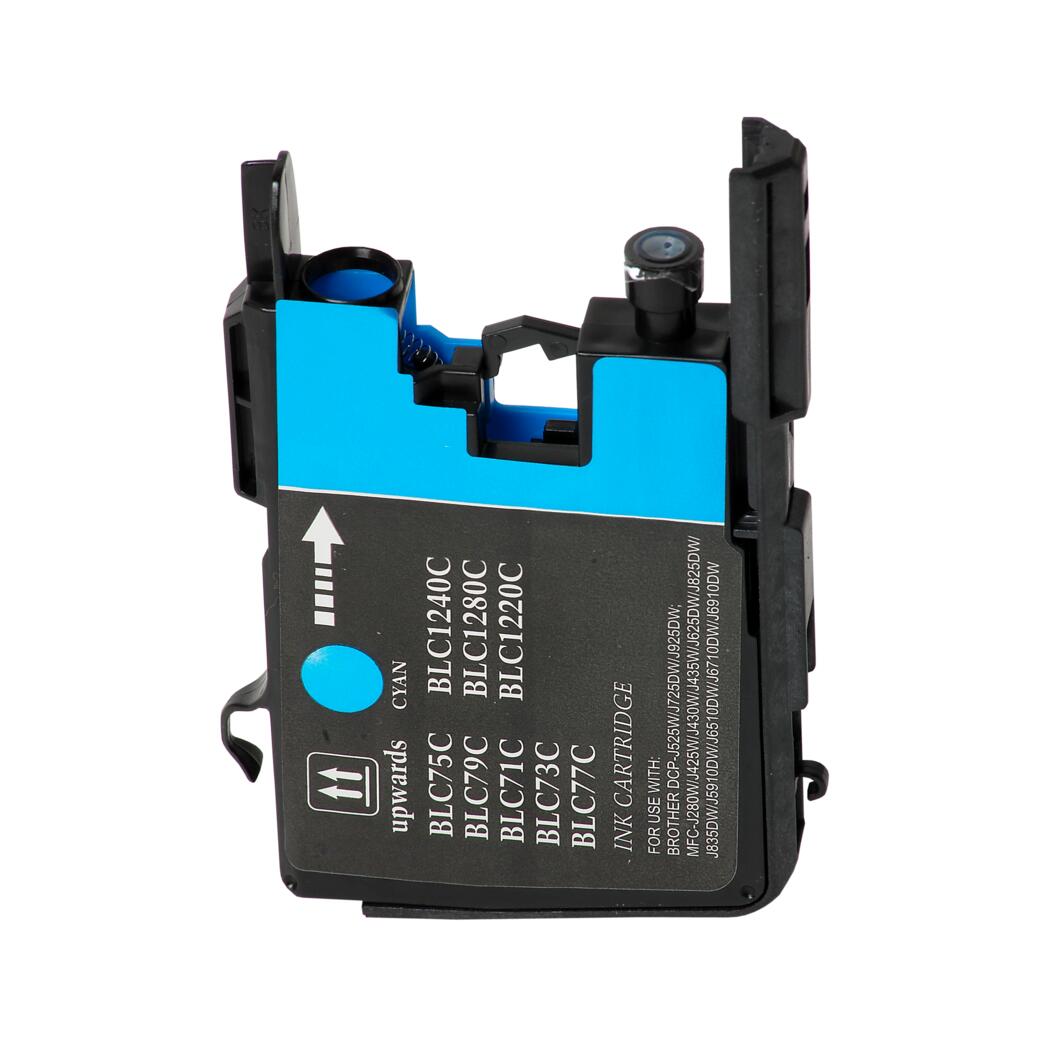 Brother LC75 Compatible Cyan 600 High Yield InkJet Cartridge, LC75XLCN